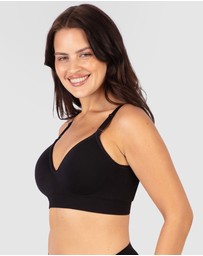 B Free Intimate Apparel - Plunge Nursing Comfort Bra – Wireless with Fixed Moulded Cups (B-C-D) Cup