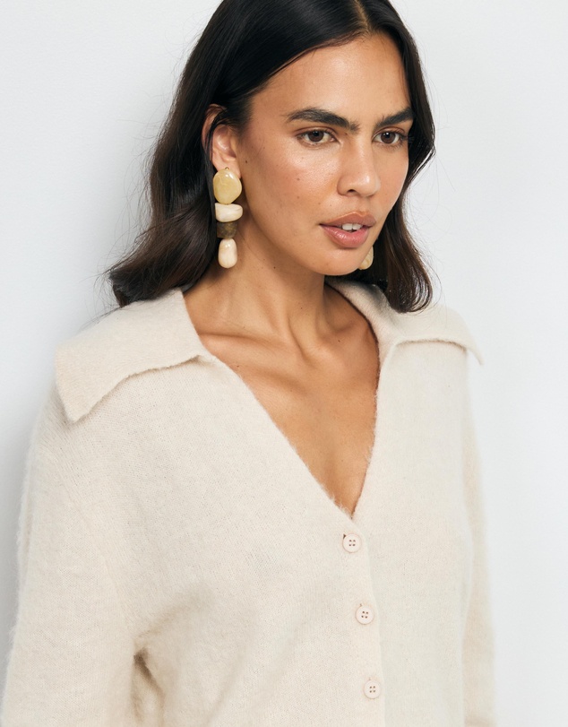 AERE - Pia Brushed Knit Cardigan