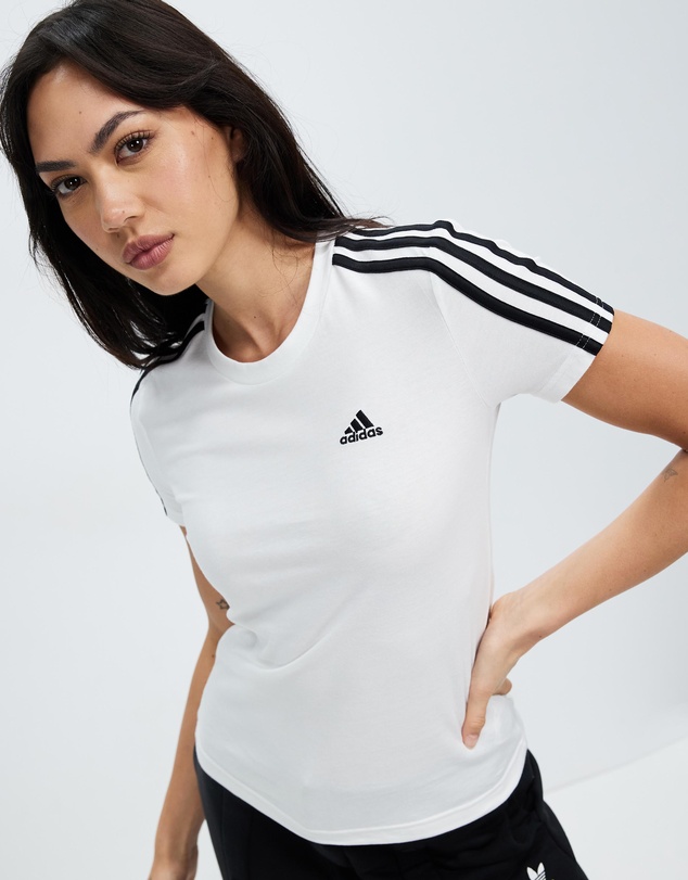 adidas Sportswear - Loungewear Essentials Slim 3-Stripes Tee