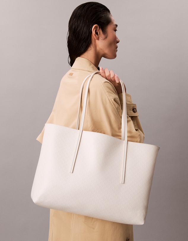 Calvin Klein - Allover Monogram Logo Tote Bag with Pouch
