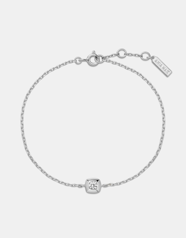 Ania Haie - Ania Haie Silver Modern Bezel-Set Solitaire Bracelet