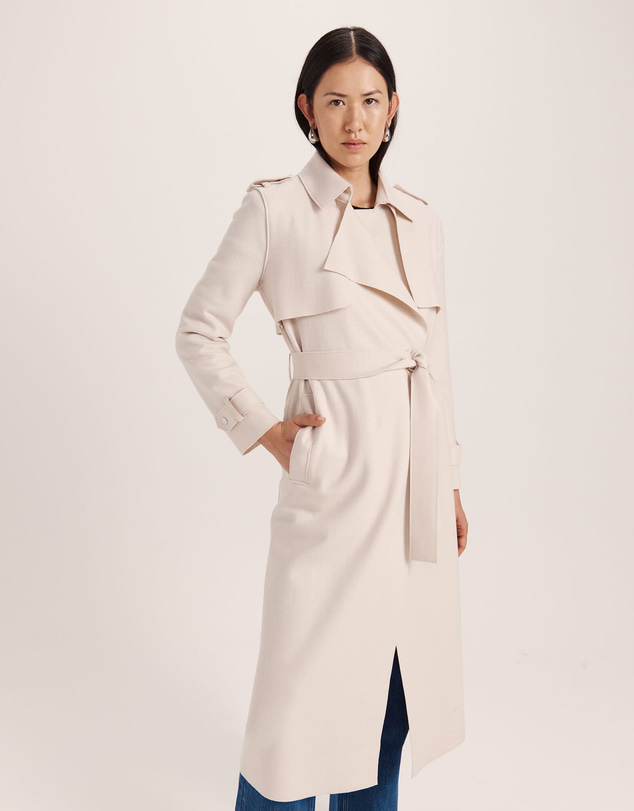 SABA - Karla Wool Longline Trench Coat