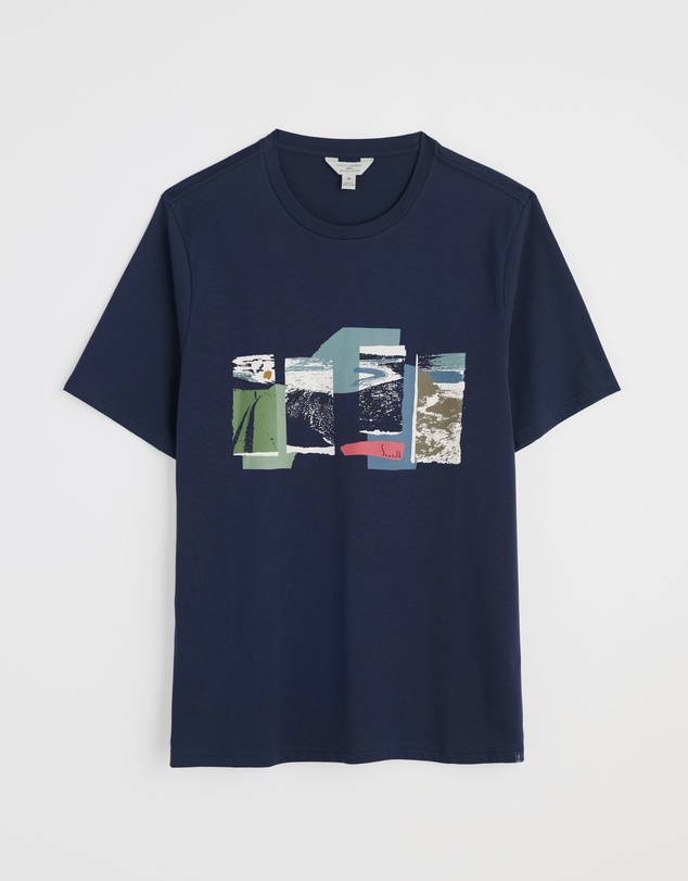 Seasalt - Seasalt Cornwall Navy Midwatch Organic Cotton T-Shirt