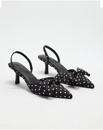 Atmos&Here - Jules Bow Sling Back Kitten Heels