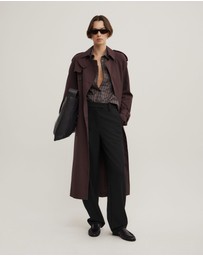 Witchery - Check Shoulder Pad Shirt