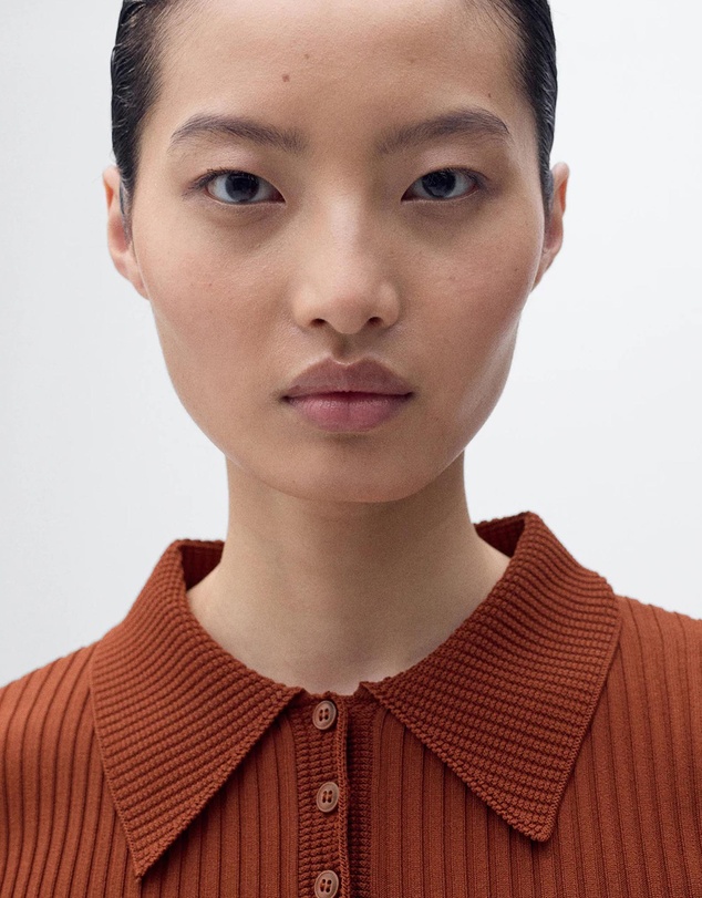 M.N.G - Polo-Neck Ribbed Sweater