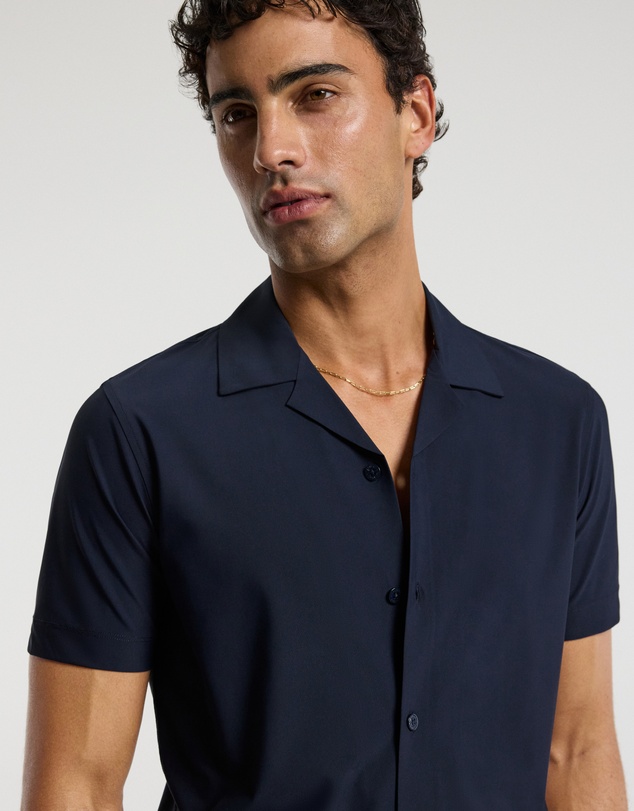 Calibre - Performance Cuban Collar Shirt Navy