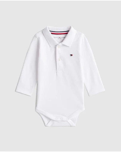 Tommy Hilfiger - Pique Long Sleeve Polo Bodysuit Gift Set - Baby