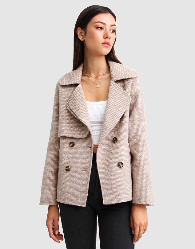 Belle & Bloom - I'm Yours Wool Blend Peacoat