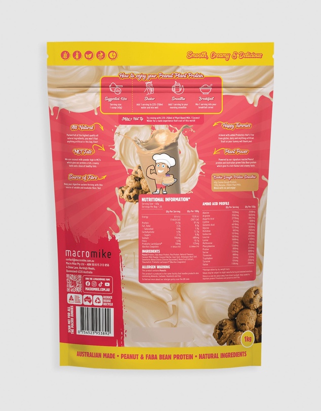 Macro Mike - Cookie Dough Peanut Plant Protein - 1kg