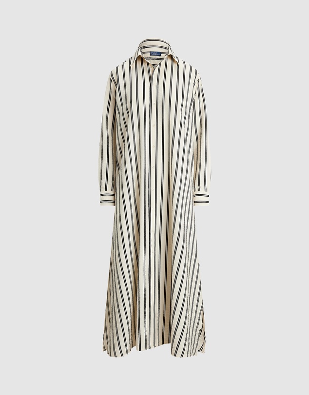 Polo Ralph Lauren - Striped Silk-Blend Shirtdress - ICONIC EXCLUSIVE