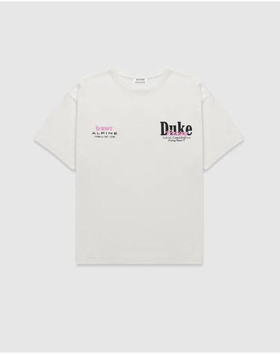 Duke + Dexter - Alpine Formula One Team Pit Stop Vintage White T-Shirt