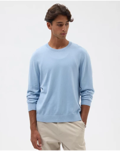 AERE - Lightweight Organic Cotton Crew Neck Knit Jumper