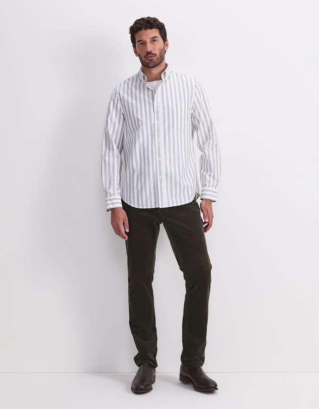 Sportscraft - Oxford Long Sleeve Stripe Shirt