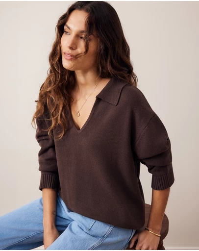 Ceres Life - Eliza Collared Knit