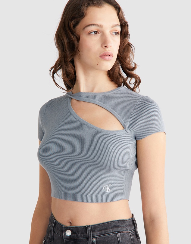 Calvin Klein Jeans - Organic Cotton Cut Out Top