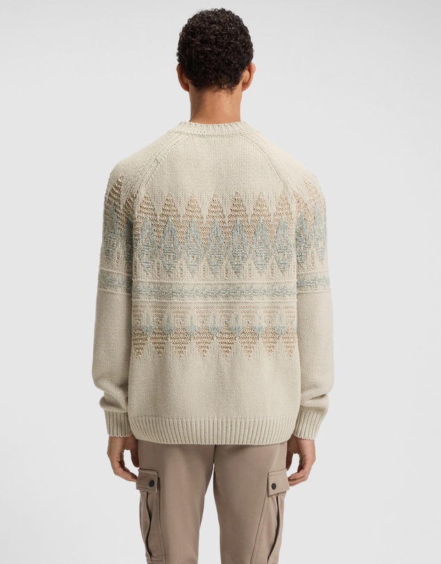 BOSS - Relaxed-Fit Sweater With Knitted Pattern