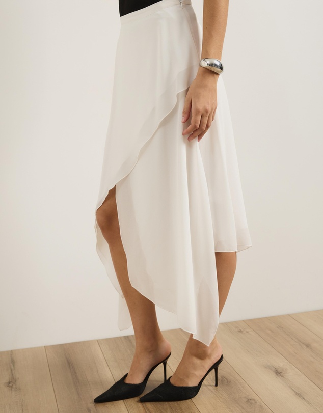 Atmos&Here - Cleo Asymmetrical Hem Layered Skirt