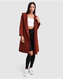 Belle & Bloom - Walk This Way Wool Blend Hooded Coat