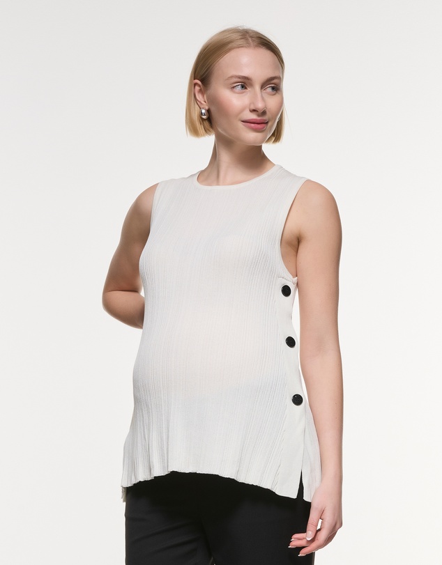 Soon Maternity - Collette Linen Knit Feeding Tank