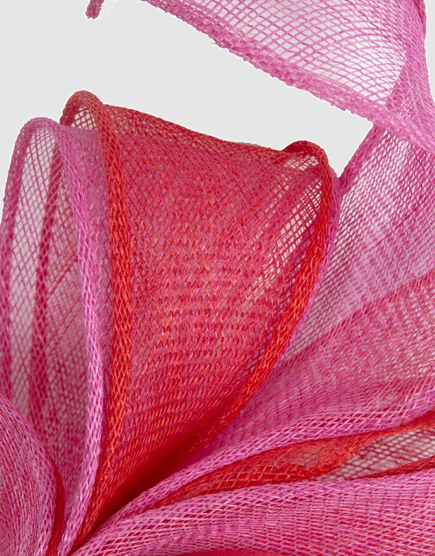 Max Alexander - Red and Fuchsia Sinamay Bow Racing Fascinator