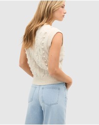 Seed Heritage - Pom Pom Cable Knit Vest