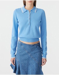 Bassike - Long Sleeve Polo Knit