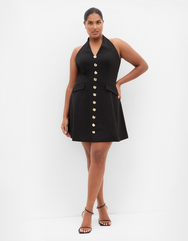 City Chic - Abbie Tailored Halter Mini Dress
