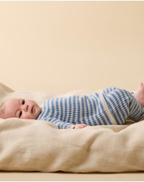 Wilson & Frenchy - Frosted Blue Organic Knitted Stripe Leggings - Babies