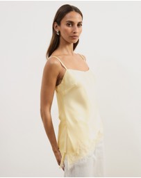 Atmos&Here - Leoni Asymmetric Lace Satin Cami