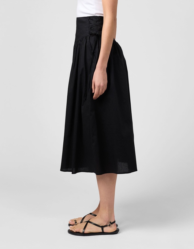 MVN - Tie Side Midi Skirt