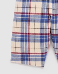 Purebaby - Slouchy Check Pants -Kids-Babies