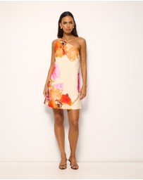 AERE - Fiora Linen One Shoulder Mini Dress