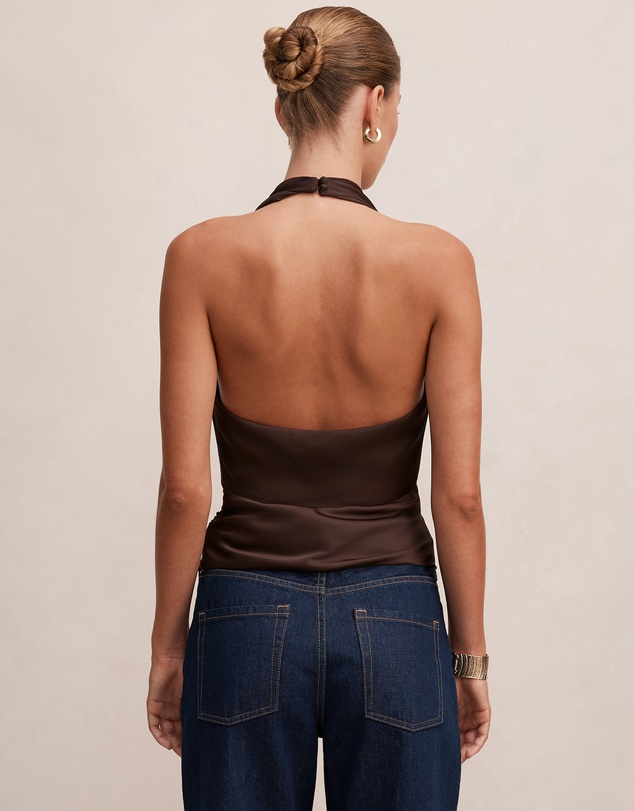 Forever New - Jordyn Cowl Halter Neck Tie Top