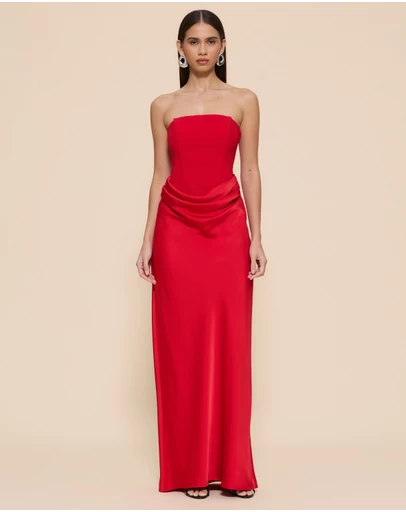 CHANCERY - Ayla Corset Drape Maxi Dress