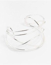 Lovisa - Silver Plated Organic Wire Cuff Bracelet