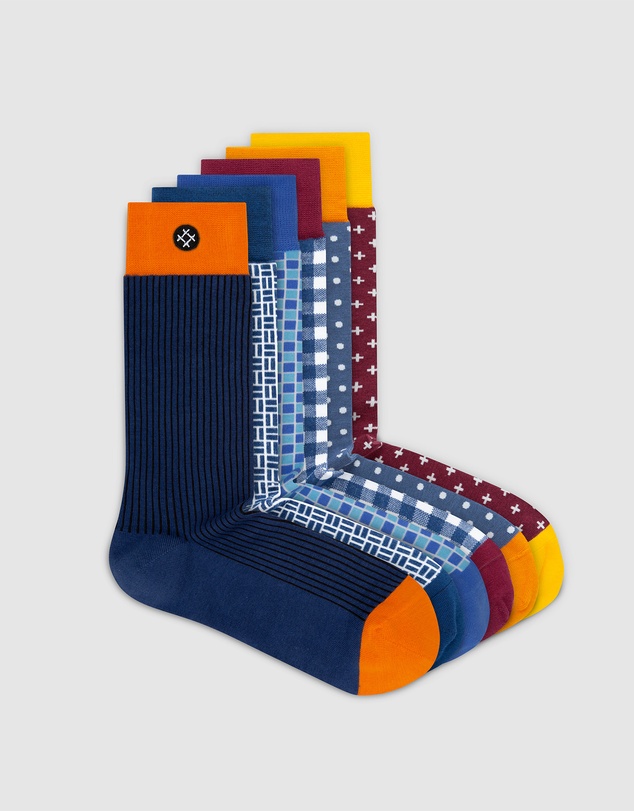 Sockdaily - Bucket 6 Pack Crew Socks