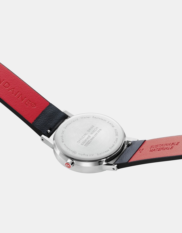 Mondaine - Official Swiss Railways Classic Vegan Grape Leather Watch