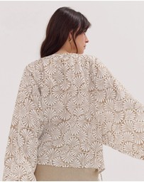 Cloth & Co. - The Block Print Blouse | Stone