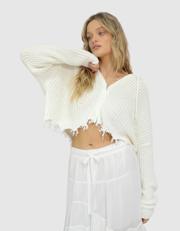 Belle & Bloom - Another Love Fringe Zip Knit