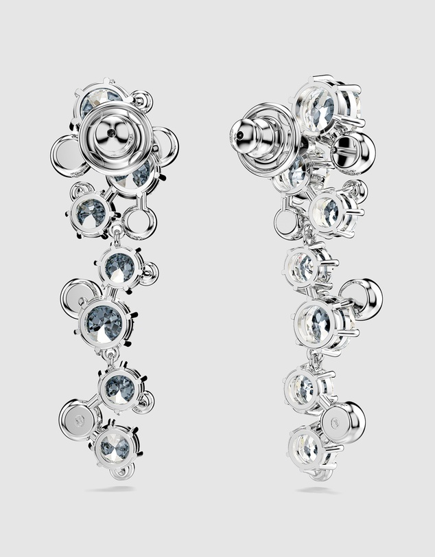 Swarovski - Constella Drop Earrings, Mixed Cuts, White, Rhodium-Plated