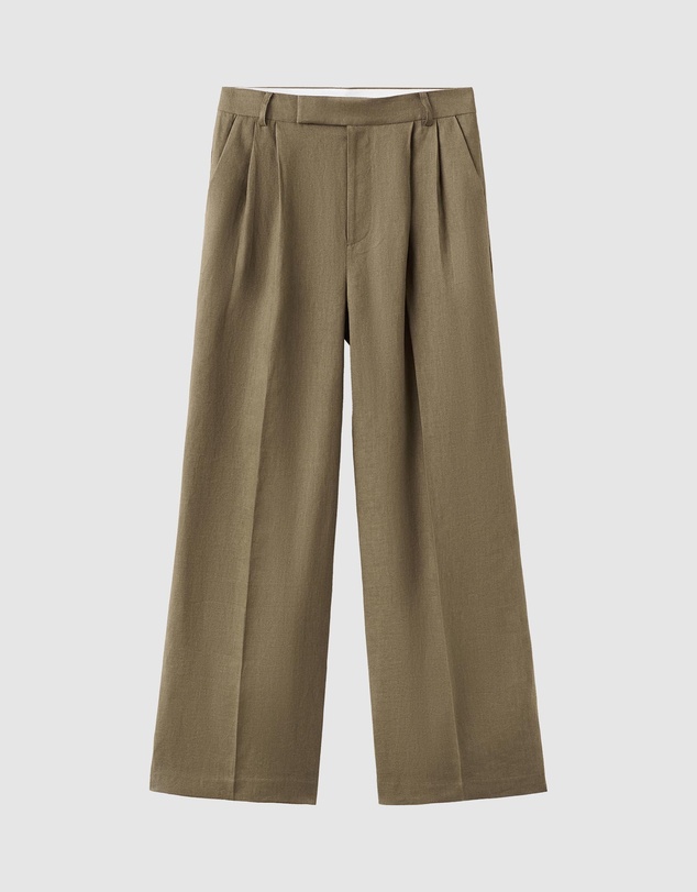M.N.G - Straight Linen-Blend Trousers