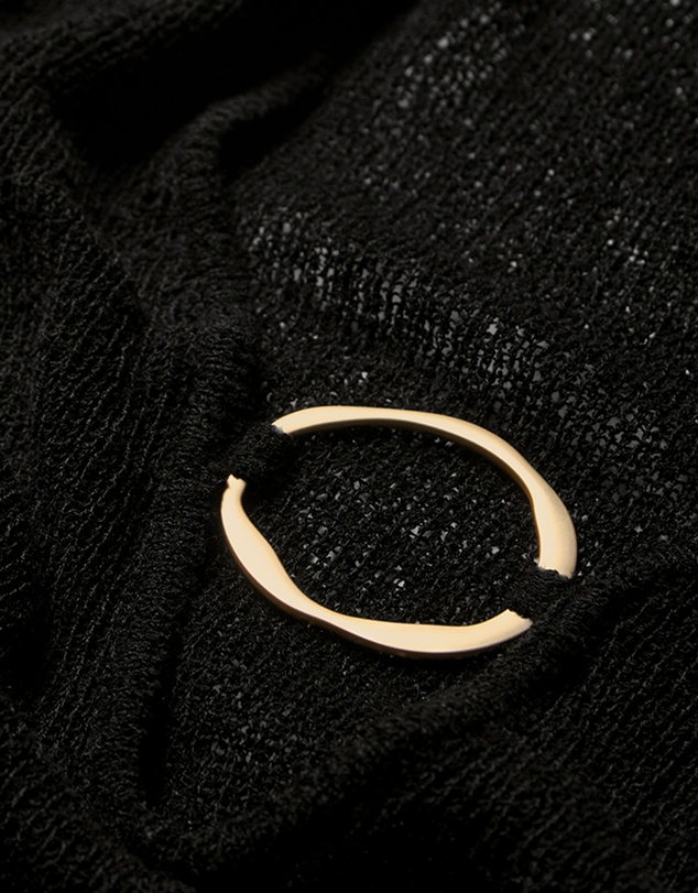 TALA - Multiway Gold Ring Long Sleeve Resort Knit Dress