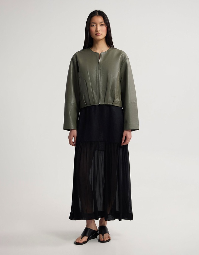 Oxford - Ember Leather Bomber Jacket