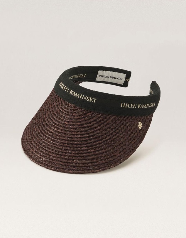 Helen Kaminski - Bianca 8 Raffia Logo Visor