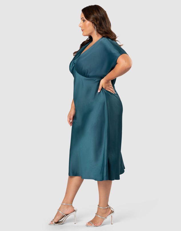 Pink Dusk by Curve Project - Wanting More Midi Dress