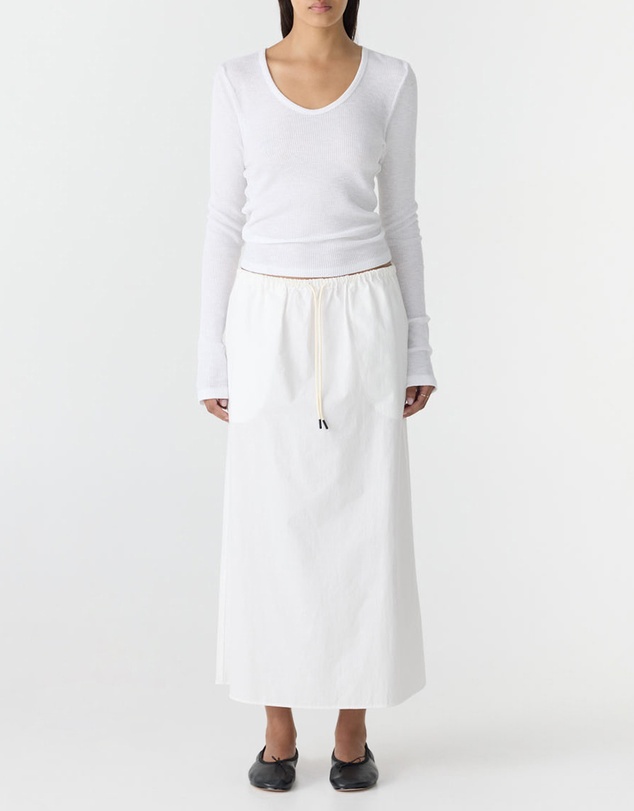 Bassike - Crushed Cotton Minimal Skirt