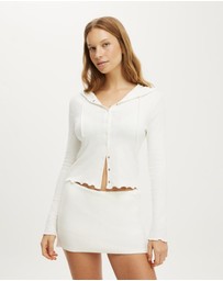 Cotton On Body - Dreamy Soft Pointelle Hooded Cardi