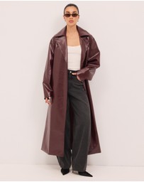 Calli - Nicholas Leather Look Trench Coat