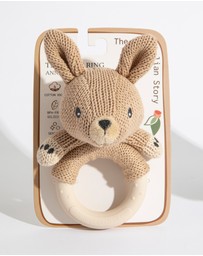 Living Textiles - Ring Rattle - Kangaroo